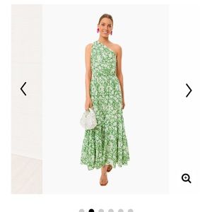 Charina Sarte One Shoulder Botanical Long dress XS